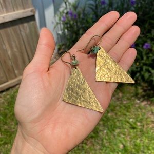 ✨ Handmade Bronze Crystal Earrings ✨